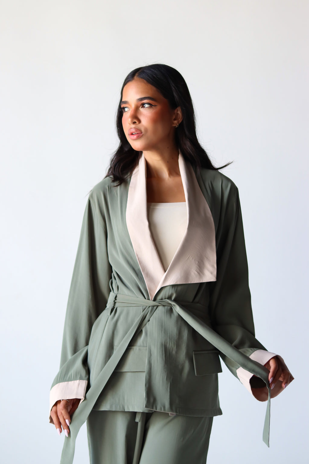 Two Toned Set in Olive
