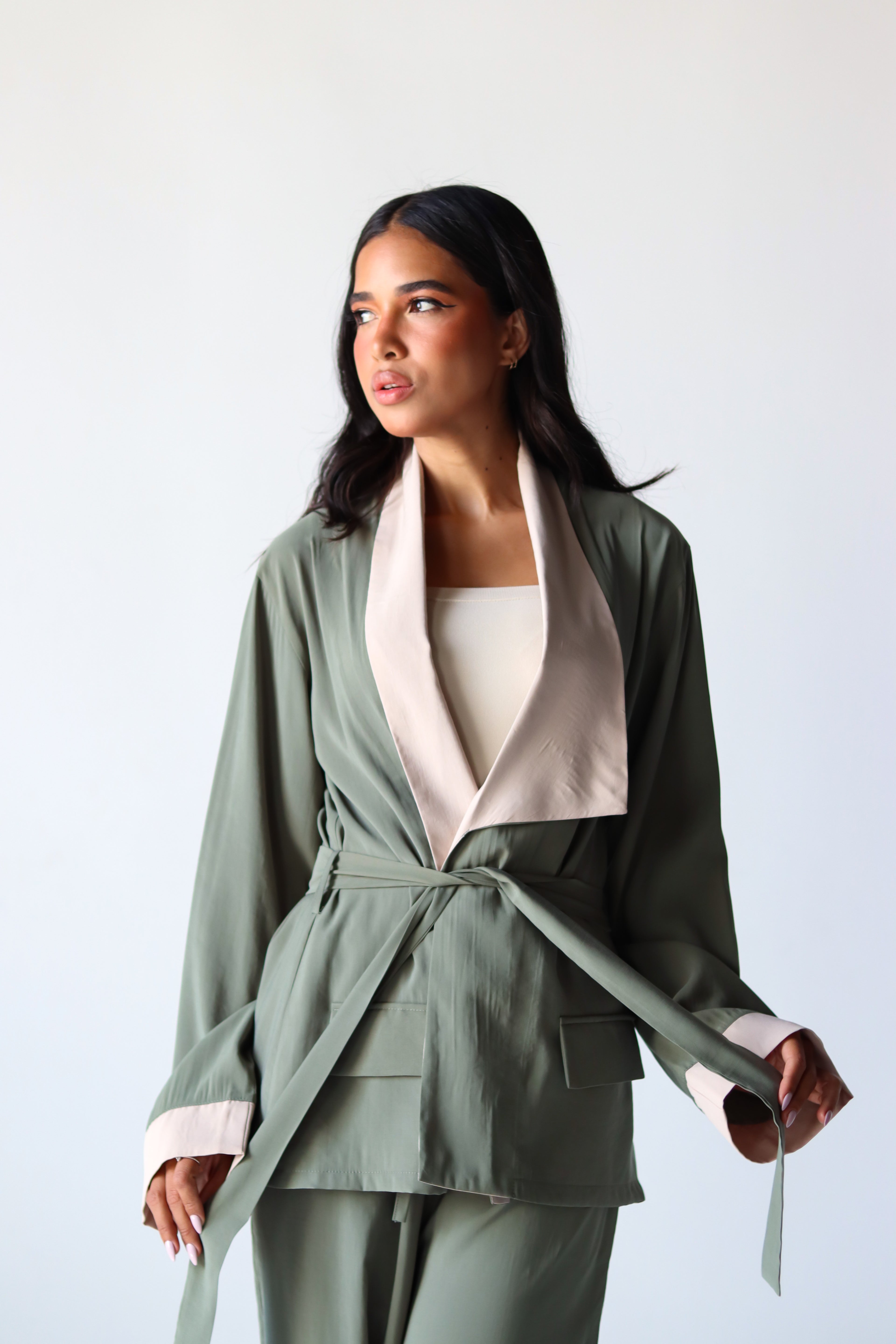 Two Toned Set in Olive