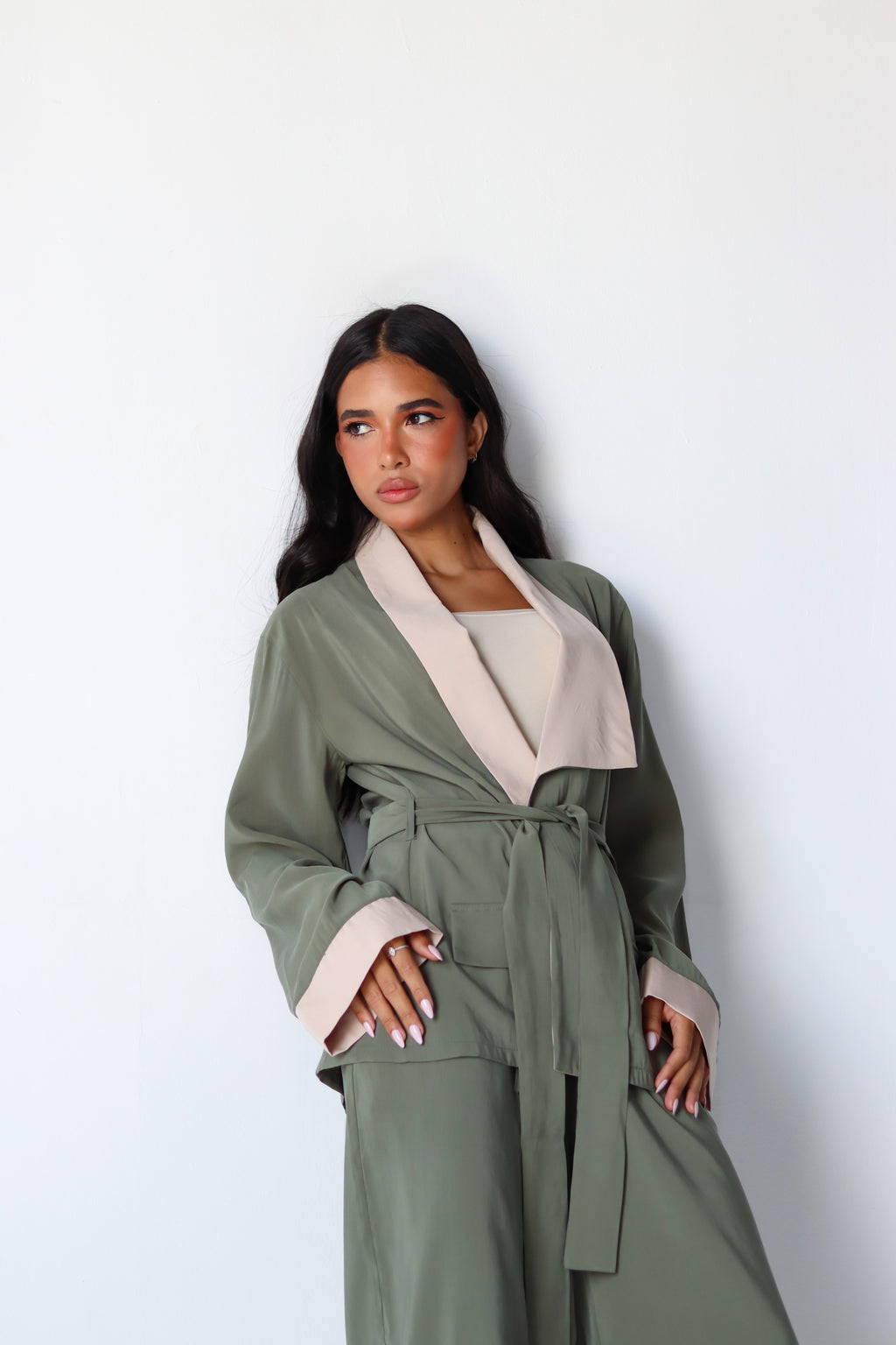 Two Toned Set in Olive