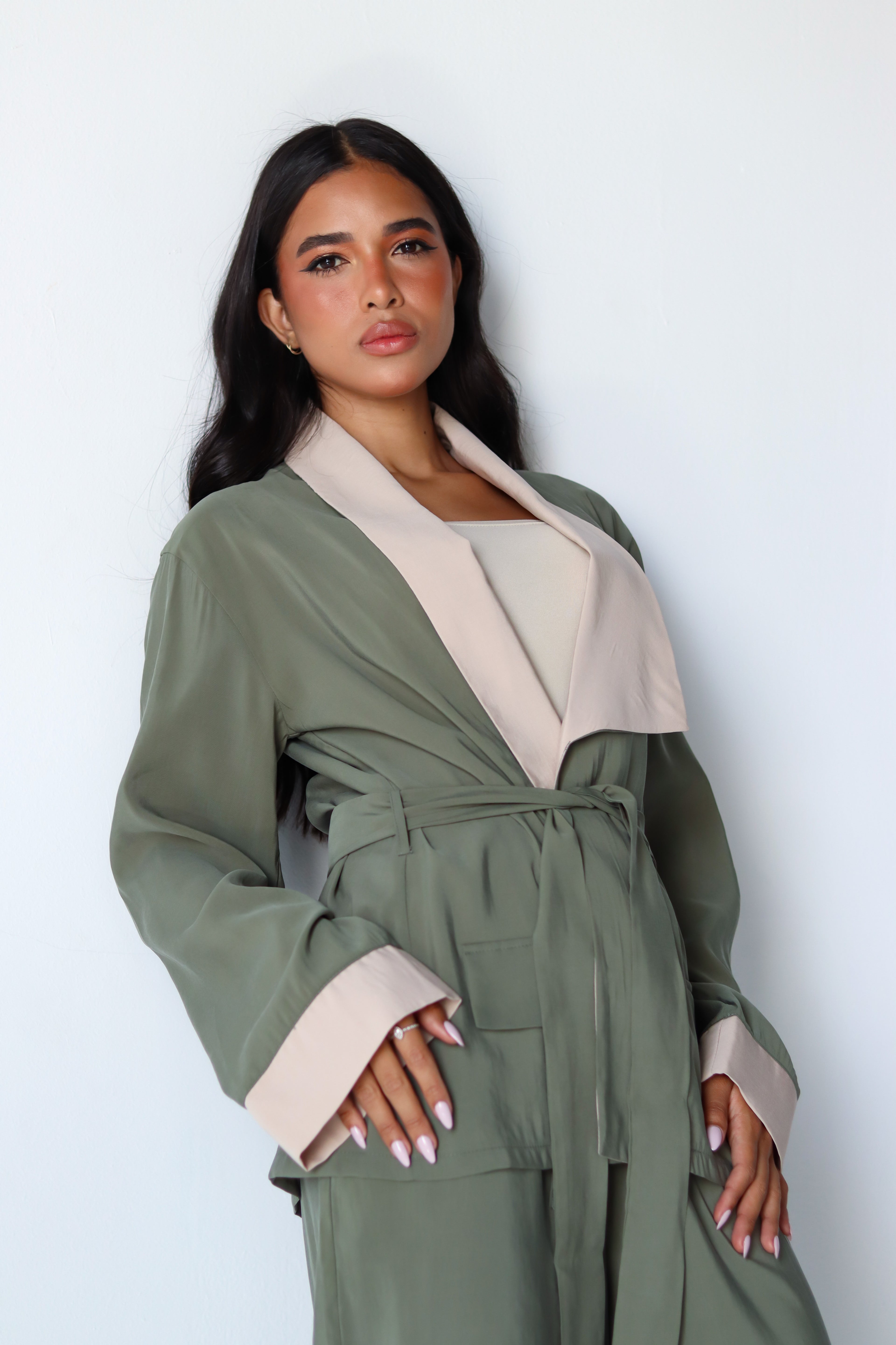 Two Toned Set in Olive