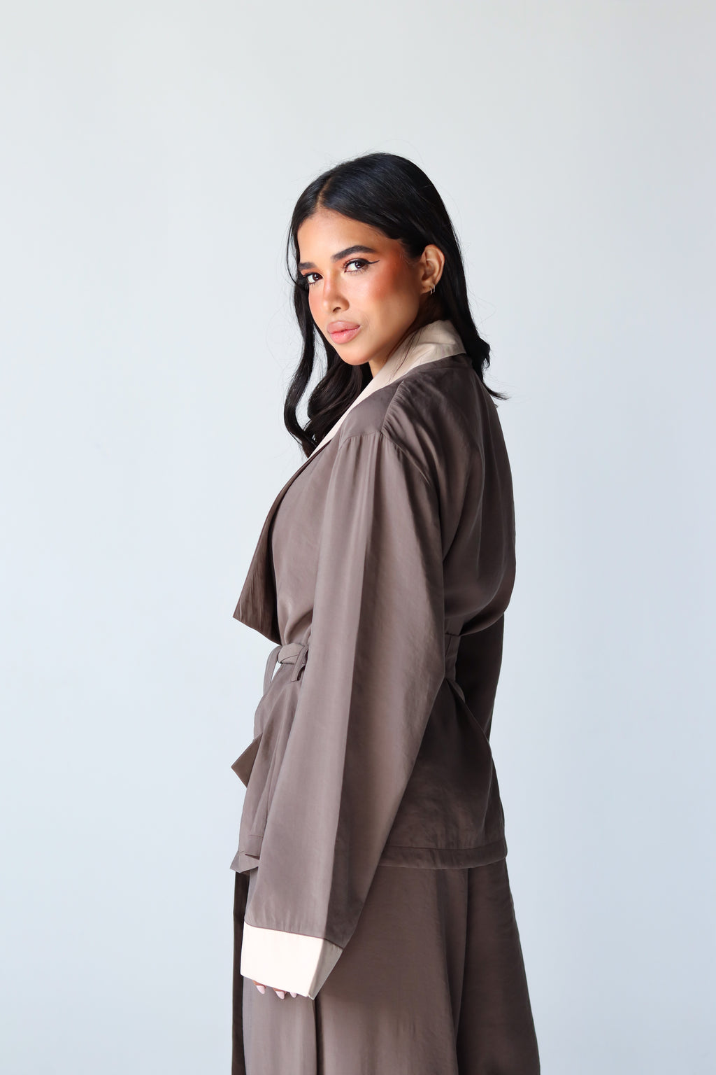 Two Toned Set in Taupe Brown