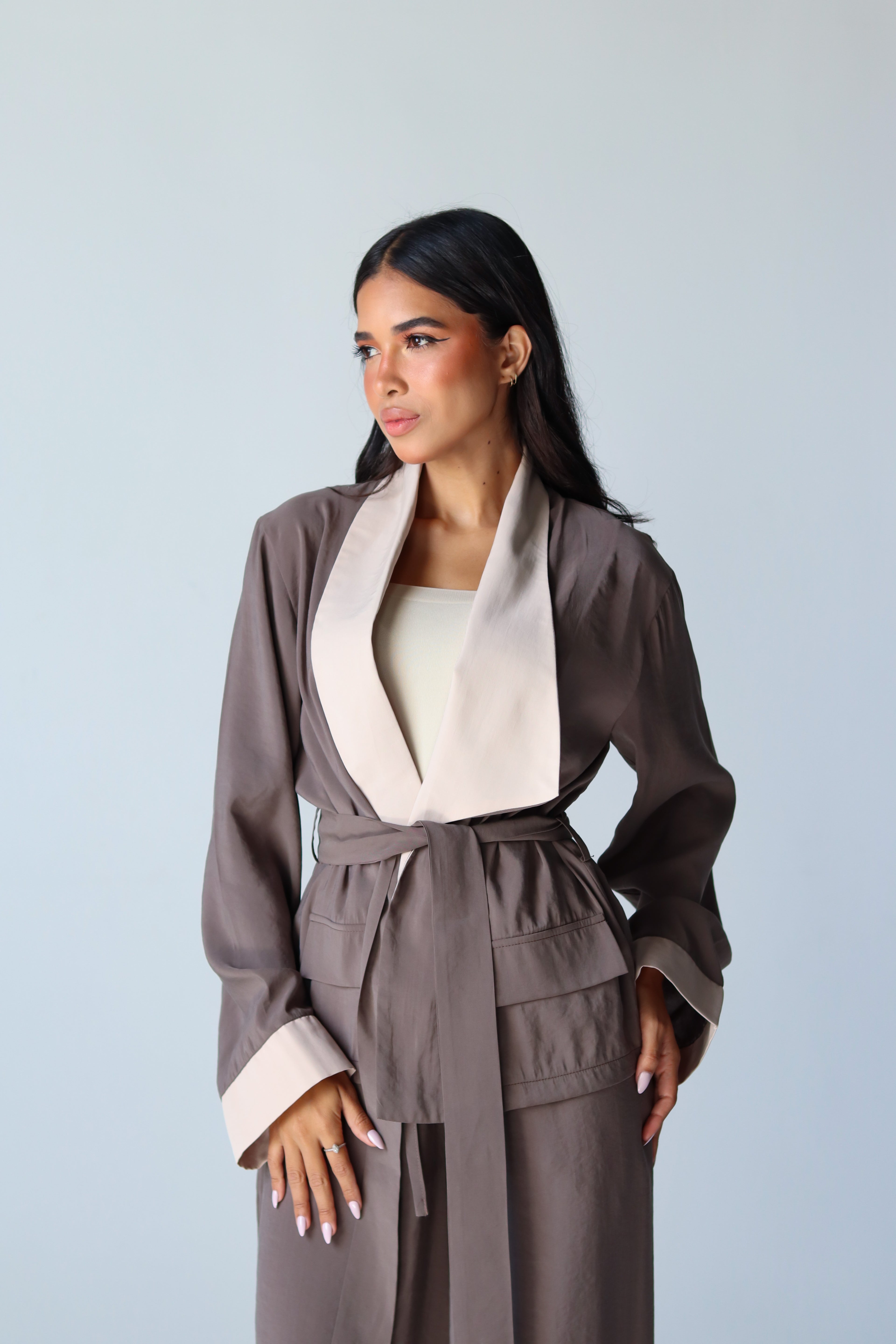 Two Toned Set in Taupe Brown