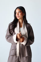 Two Toned Set in Taupe Brown