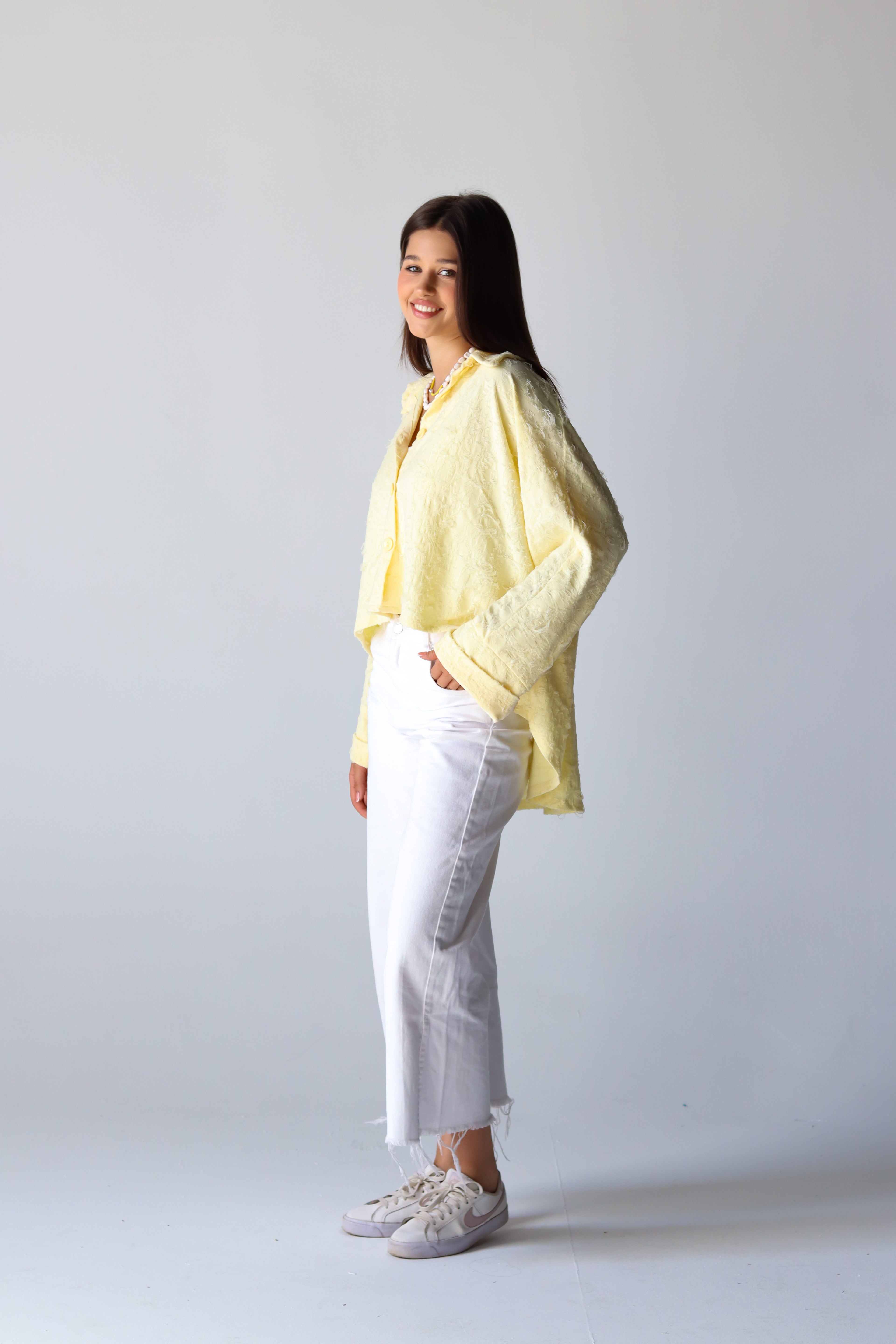 Fluffy Shirt in Butter Yellow