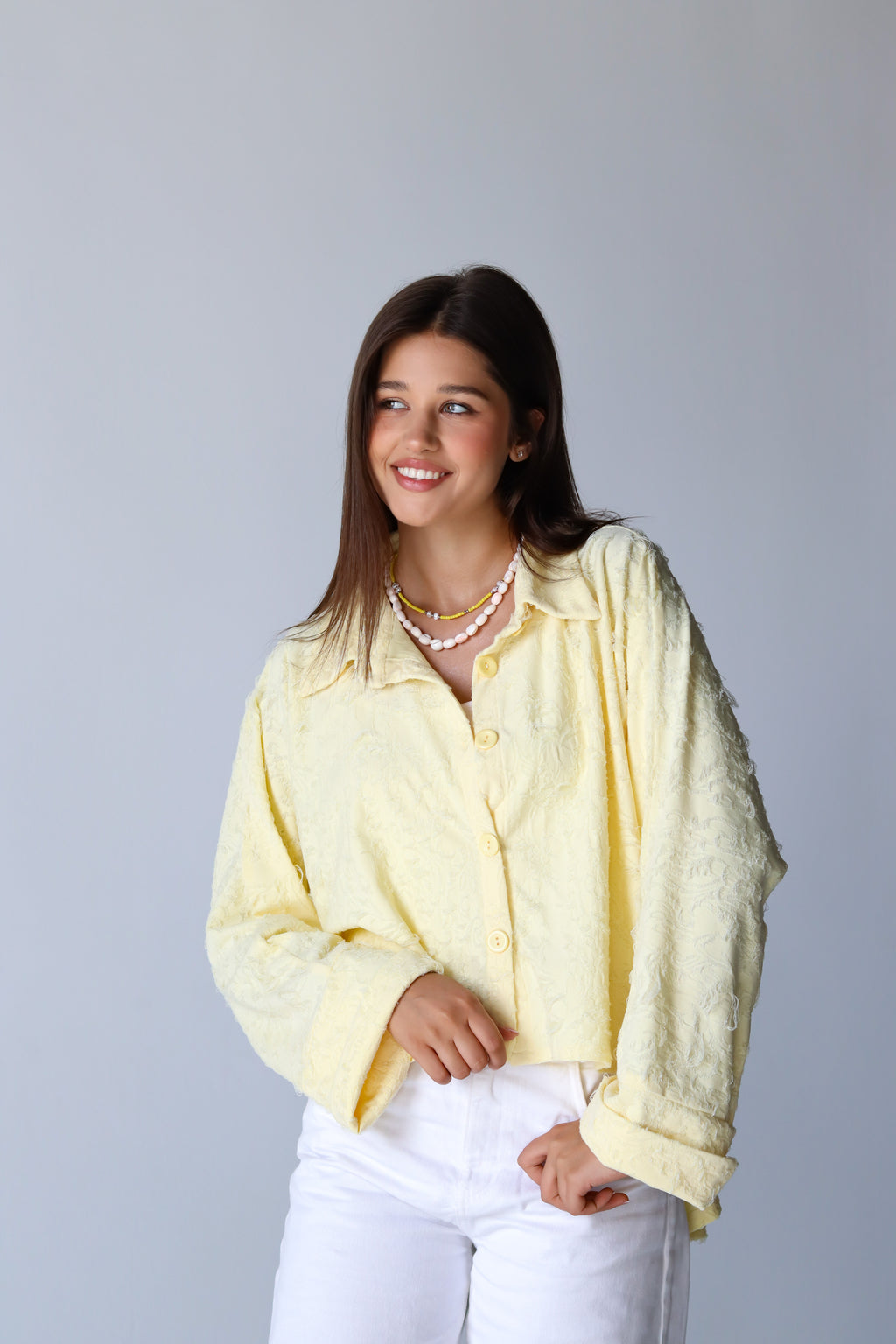 Fluffy Shirt in Butter Yellow