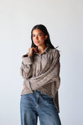Fluffy Shirt in Olive Grey