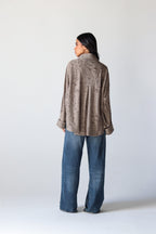 Fluffy Shirt in Olive Grey
