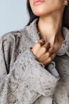 Fluffy Shirt in Olive Grey