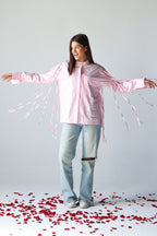 Fringe shirt in pink