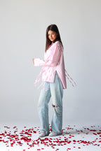 Fringe shirt in pink