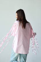 Fringe shirt in pink